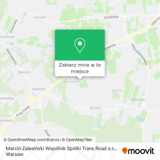 Mapa Marcin Zalesiński Wspólnik Spółki Trans Road s.c.