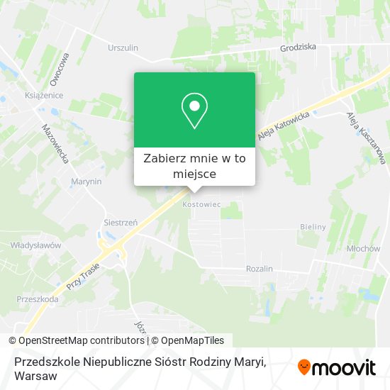 Mapa Przedszkole Niepubliczne Sióstr Rodziny Maryi