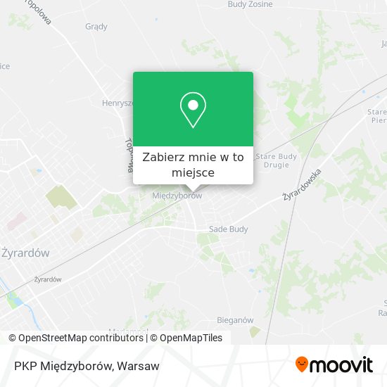 Mapa PKP Międzyborów