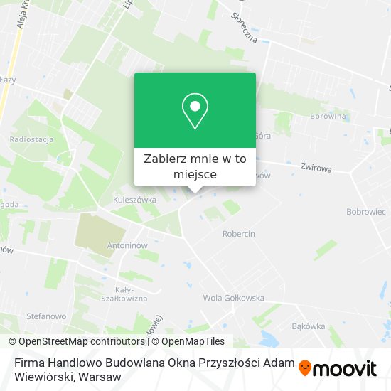 Mapa Firma Handlowo Budowlana Okna Przyszłości Adam Wiewiórski