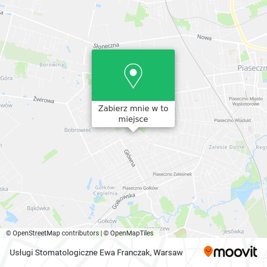 Mapa Usługi Stomatologiczne Ewa Franczak