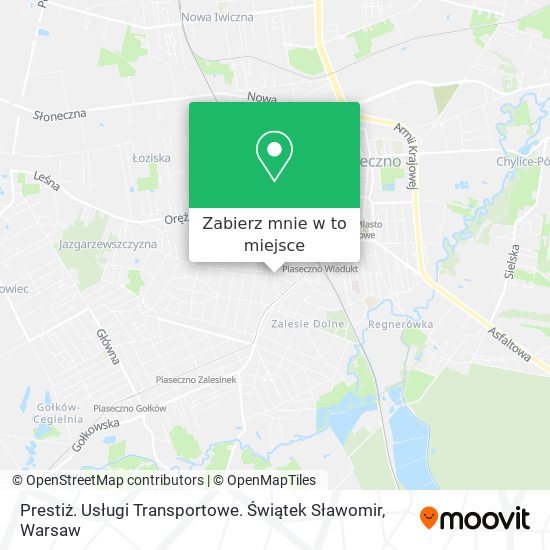 Mapa Prestiż. Usługi Transportowe. Świątek Sławomir