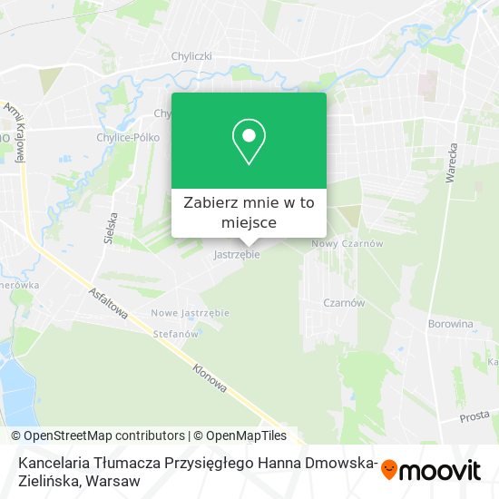 Mapa Kancelaria Tłumacza Przysięgłego Hanna Dmowska-Zielińska