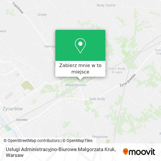 Mapa Usługi Administracyjno-Biurowe Małgorzata Kruk