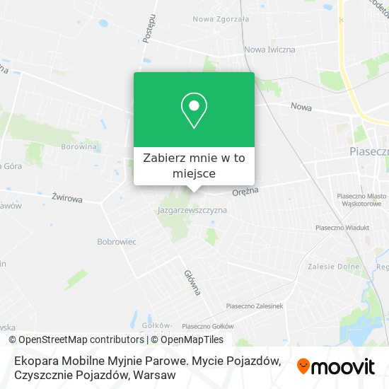 Mapa Ekopara Mobilne Myjnie Parowe. Mycie Pojazdów, Czyszcznie Pojazdów