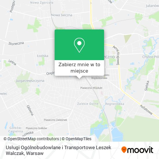 Mapa Usługi Ogólnobudowlane i Transportowe Leszek Walczak