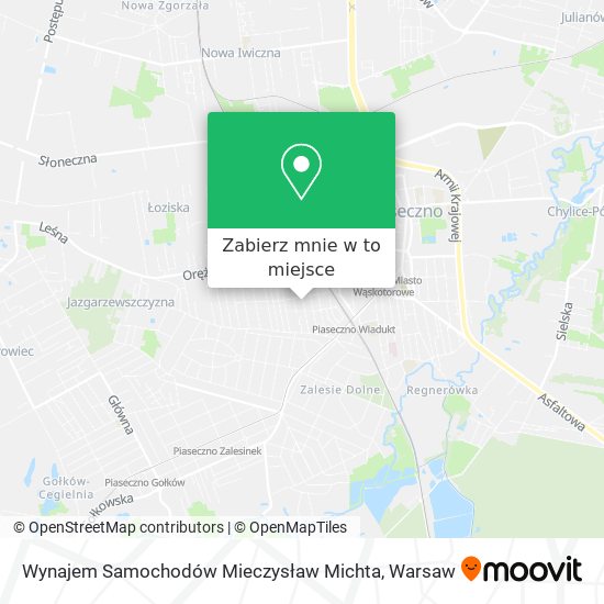 Mapa Wynajem Samochodów Mieczysław Michta