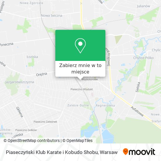 Mapa Piaseczyński Klub Karate i Kobudo Shobu