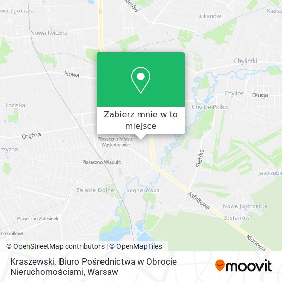 Mapa Kraszewski. Biuro Pośrednictwa w Obrocie Nieruchomościami