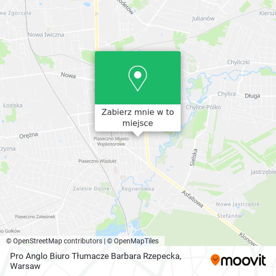 Mapa Pro Anglo Biuro Tłumacze Barbara Rzepecka