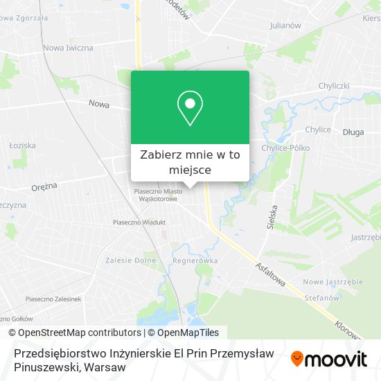 Mapa Przedsiębiorstwo Inżynierskie El Prin Przemysław Pinuszewski