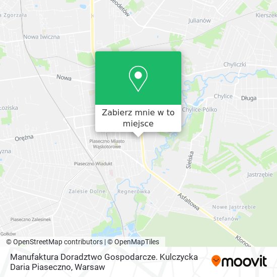 Mapa Manufaktura Doradztwo Gospodarcze. Kulczycka Daria Piaseczno