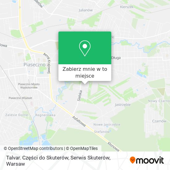 Mapa Talvar. Części do Skuterów, Serwis Skuterów