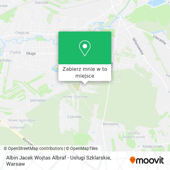 Mapa Albin Jacek Wojtas Albraf - Usługi Szklarskie