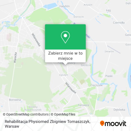 Mapa Rehabilitacja Physiomed Zbigniew Tomaszczyk