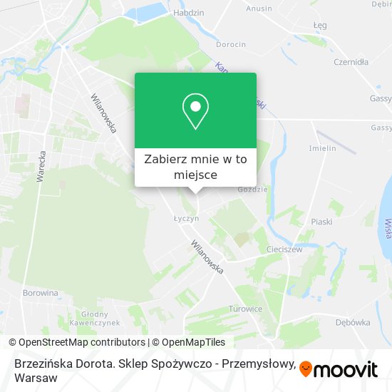 Mapa Brzezińska Dorota. Sklep Spożywczo - Przemysłowy