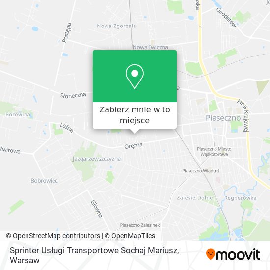 Mapa Sprinter Usługi Transportowe Sochaj Mariusz