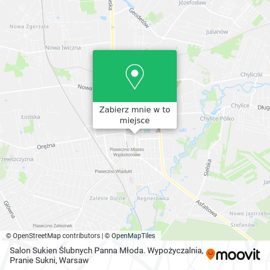 Mapa Salon Sukien Ślubnych Panna Młoda. Wypożyczalnia, Pranie Sukni