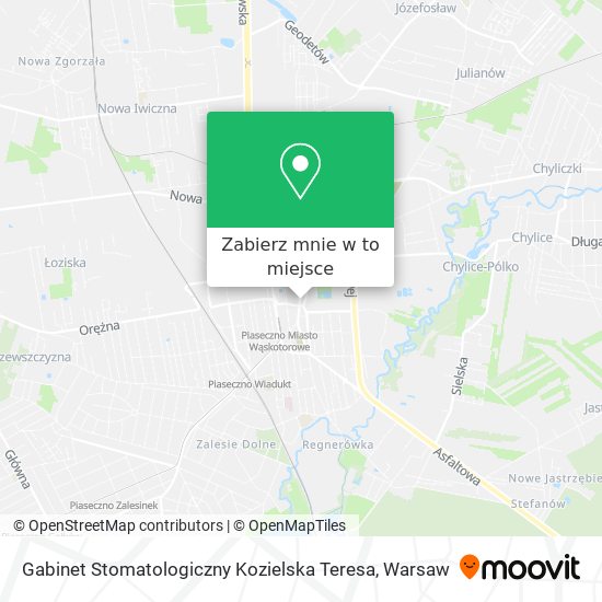 Mapa Gabinet Stomatologiczny Kozielska Teresa