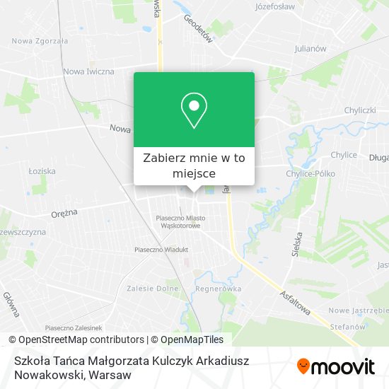 Mapa Szkoła Tańca Małgorzata Kulczyk Arkadiusz Nowakowski