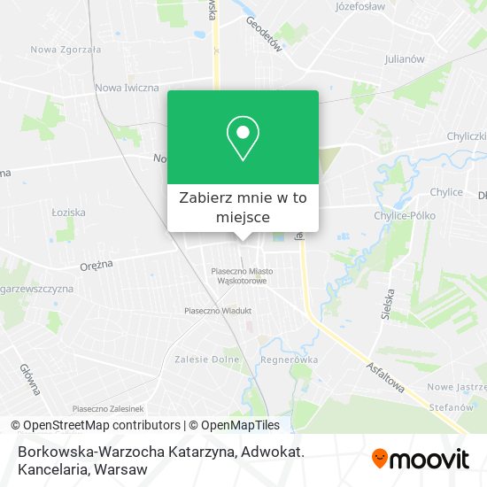 Mapa Borkowska-Warzocha Katarzyna, Adwokat. Kancelaria