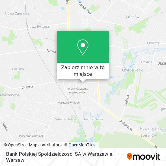 Mapa Bank Polskiej Spoldzielczosci SA w Warszawie