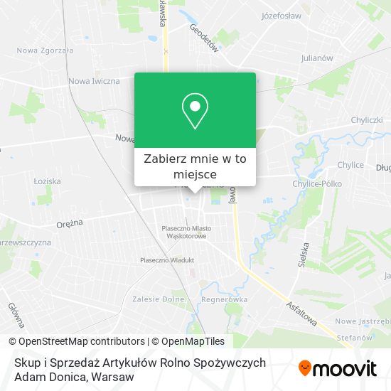 Mapa Skup i Sprzedaż Artykułów Rolno Spożywczych Adam Donica