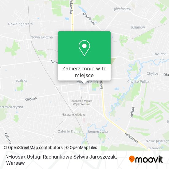 Mapa \Hossa\ Usługi Rachunkowe Sylwia Jaroszczak