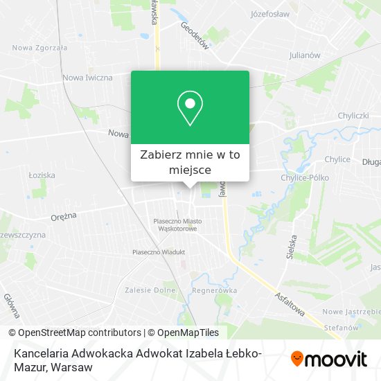 Mapa Kancelaria Adwokacka Adwokat Izabela Łebko-Mazur