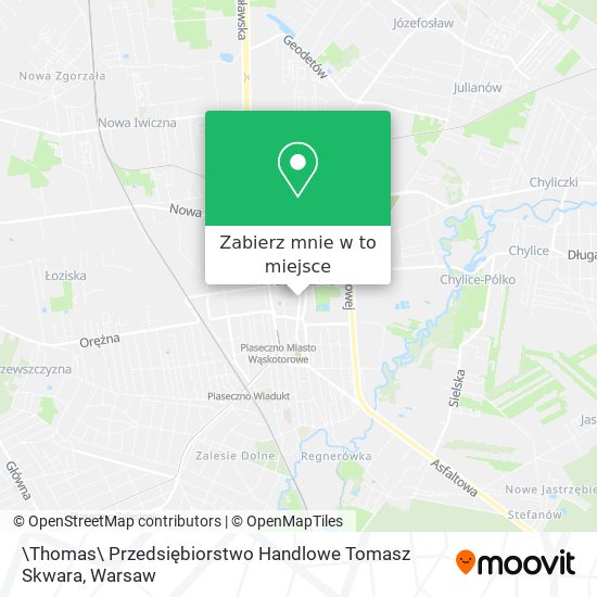 Mapa \Thomas\ Przedsiębiorstwo Handlowe Tomasz Skwara