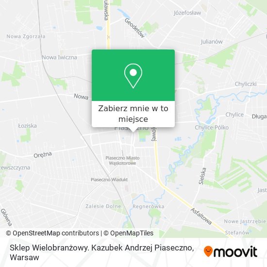 Mapa Sklep Wielobranżowy. Kazubek Andrzej Piaseczno