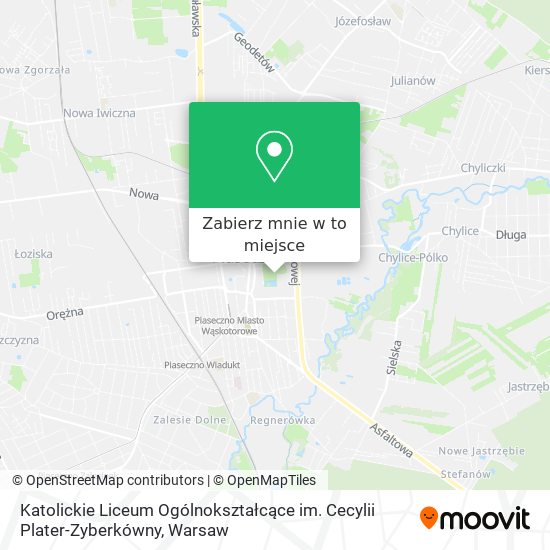 Mapa Katolickie Liceum Ogólnokształcące im. Cecylii Plater-Zyberkówny