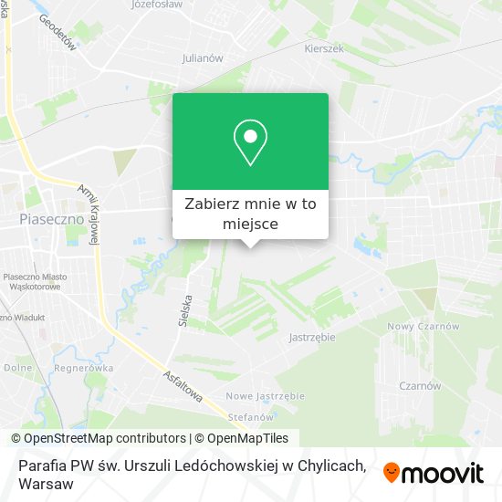 Mapa Parafia PW św. Urszuli Ledóchowskiej w Chylicach