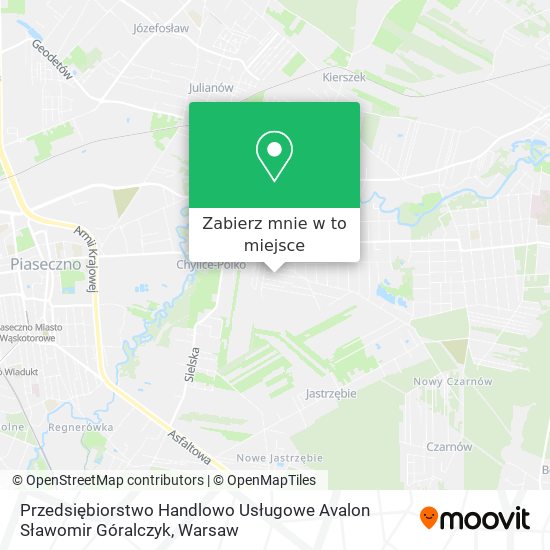 Mapa Przedsiębiorstwo Handlowo Usługowe Avalon Sławomir Góralczyk