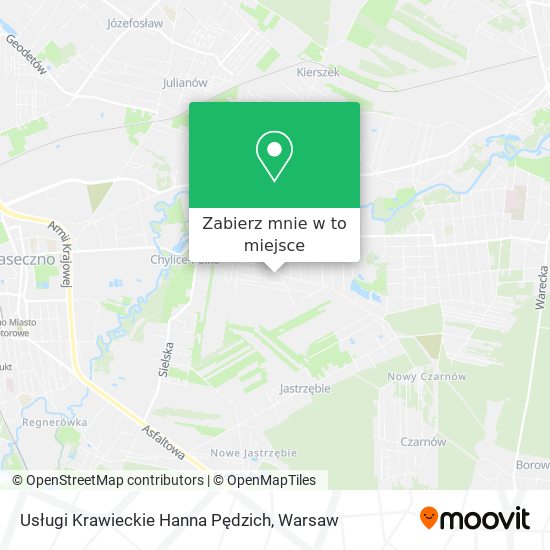 Mapa Usługi Krawieckie Hanna Pędzich