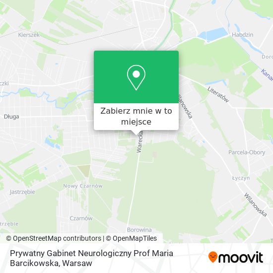 Mapa Prywatny Gabinet Neurologiczny Prof Maria Barcikowska