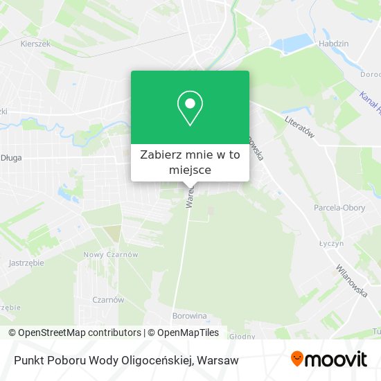 Mapa Punkt Poboru Wody Oligoceńskiej