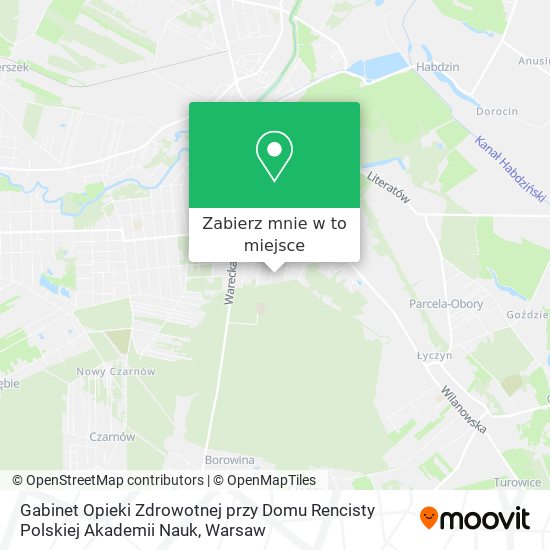 Mapa Gabinet Opieki Zdrowotnej przy Domu Rencisty Polskiej Akademii Nauk