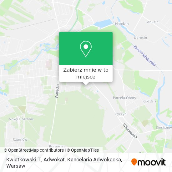 Mapa Kwiatkowski T., Adwokat. Kancelaria Adwokacka