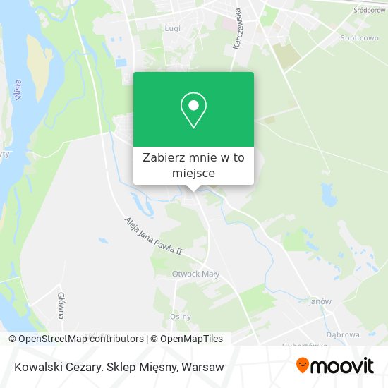 Mapa Kowalski Cezary. Sklep Mięsny