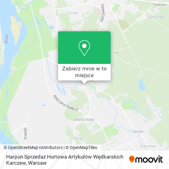 Mapa Harpun Sprzedaż Hurtowa Artykułów Wędkarskich Karczew