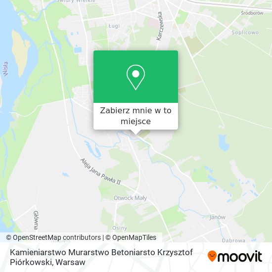 Mapa Kamieniarstwo Murarstwo Betoniarsto Krzysztof Piórkowski