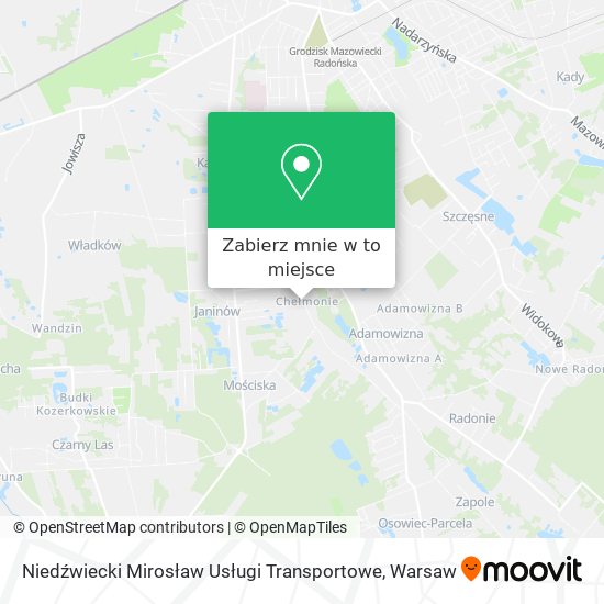 Mapa Niedźwiecki Mirosław Usługi Transportowe