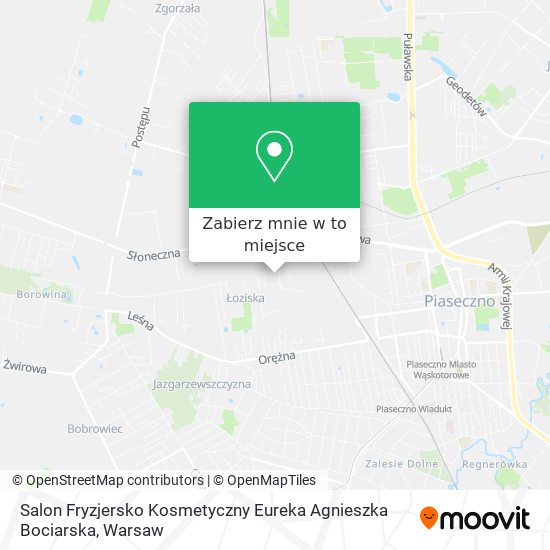 Mapa Salon Fryzjersko Kosmetyczny Eureka Agnieszka Bociarska