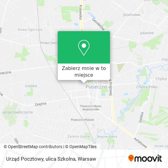 Mapa Urząd Pocztowy, ulica Szkolna