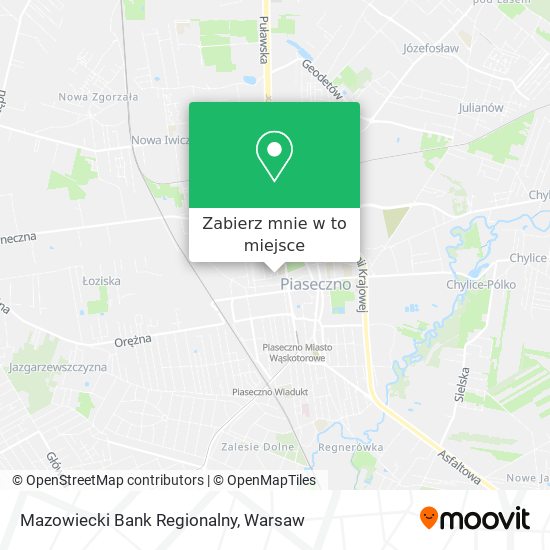 Mapa Mazowiecki Bank Regionalny