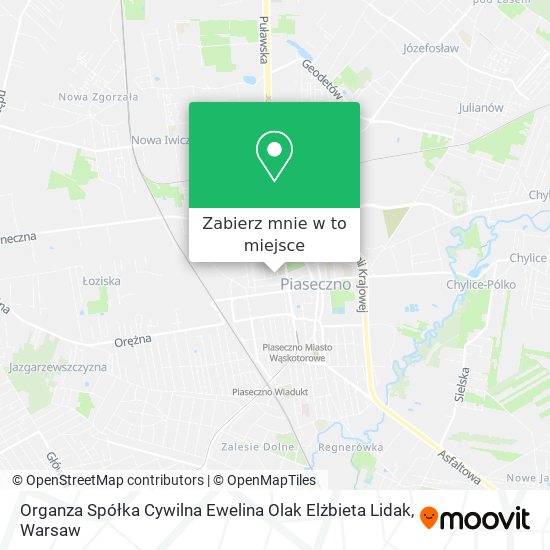 Mapa Organza Spółka Cywilna Ewelina Olak Elżbieta Lidak