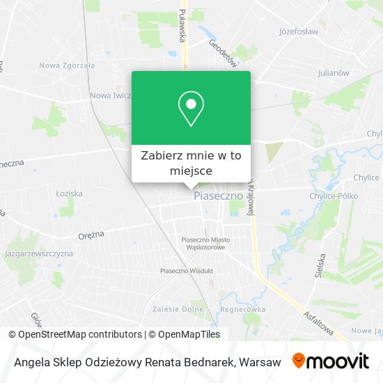 Mapa Angela Sklep Odzieżowy Renata Bednarek