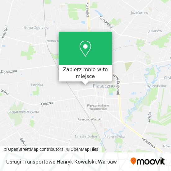 Mapa Usługi Transportowe Henryk Kowalski