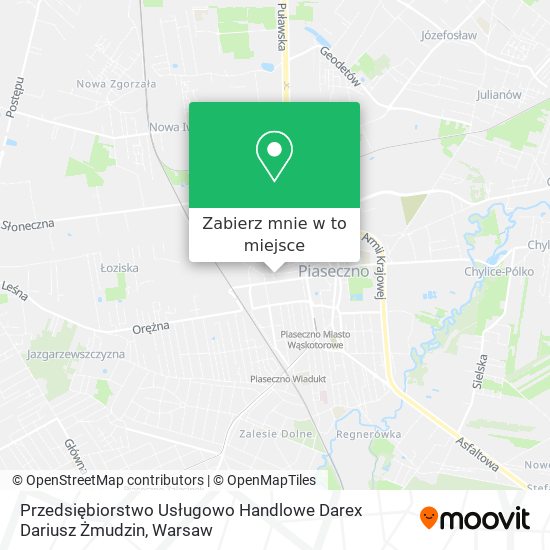 Mapa Przedsiębiorstwo Usługowo Handlowe Darex Dariusz Żmudzin